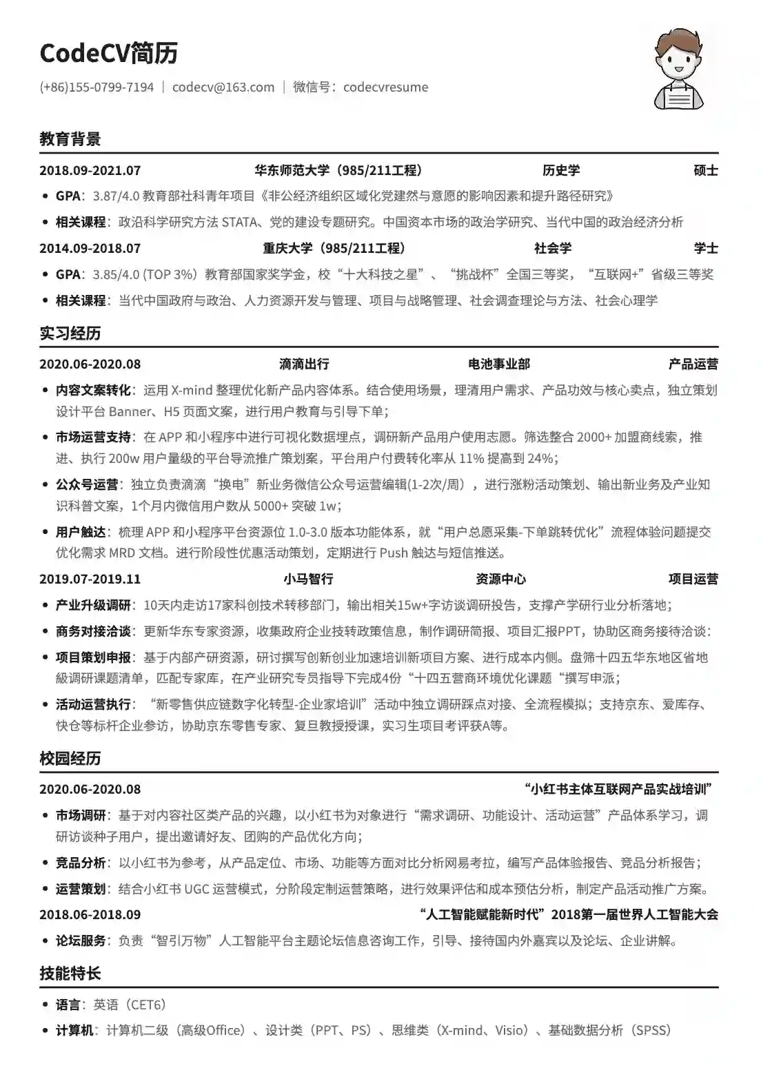 CodeCV简历 - 模板使用人数统计